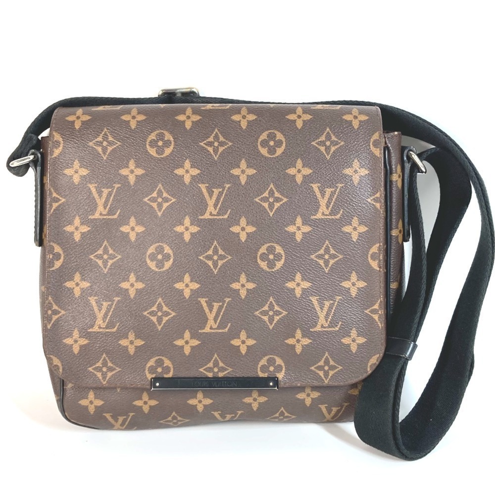 LOUIS VUITTON Authentic Black Monogram Canvas Messenger Shoulder Bag